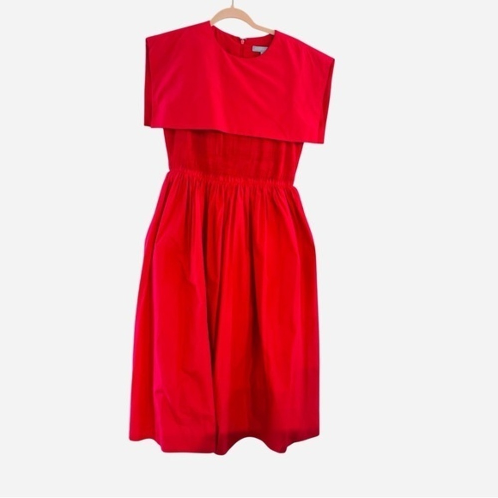 ANTONIO MELANI 
Jennifer Sumko Rachel Shirred
Taffeta A-Line Capelet Dress
